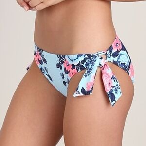 Seafolly Bella Rose Loop Tie Side Hipster Size 10 NWT Bikini Bottom (5456)